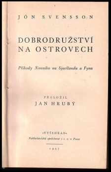 Jón Sveinsson: Dobrodružství na ostrovech