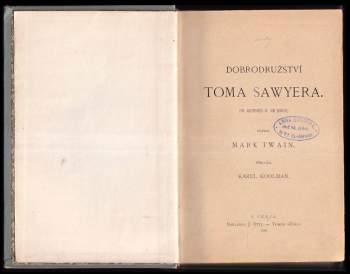 Mark Twain: Dobrodružství Toma Sawyera