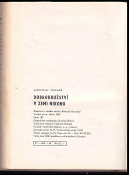 Jaroslav Foglar: Dobrodružství v Zemi nikoho