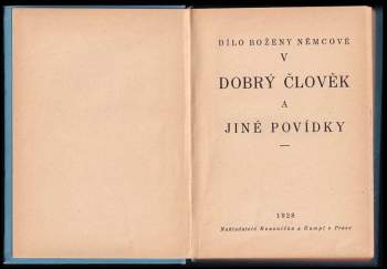 Božena Němcová: Dobrý člověk a jiné povídky