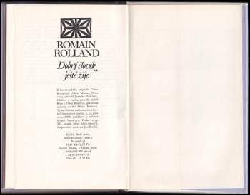 Romain Rolland: Dobrý člověk ještě žije
