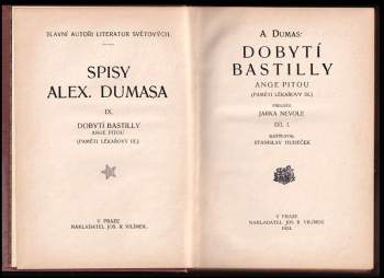 Alexandre Dumas: Dobytí Bastilly I. svazek