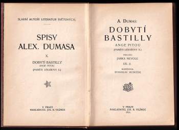 Alexandre Dumas: Dobytí Bastilly I. svazek