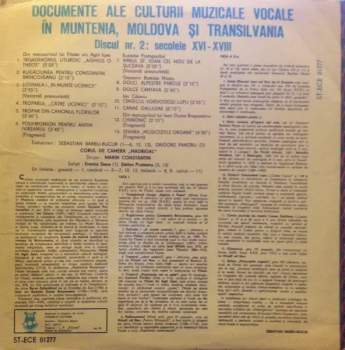 Corul Madrigal: Documente Ale Culturii Muzicale Vocale În Muntenia Moldova Si Transilvanià Discul Nr. 2 Secole XVI-XVIII BÍLÝ ŠTÍTEK