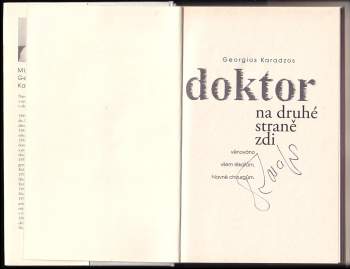 Georgios Karadzos: Doktor na druhé straně zdi