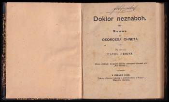 Georges Ohnet: Doktor neznaboh