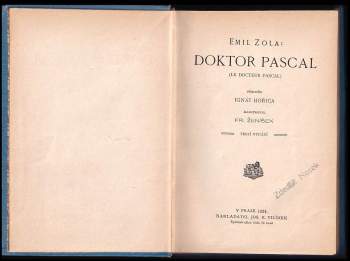 Émile Zola: Doktor Pascal