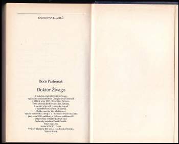 Boris Leonidovič Pasternak: Doktor Živago