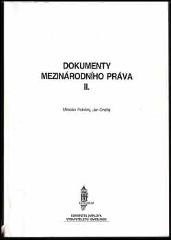 Jan Ondřej: Dokumenty mezinárodního práva : Díl 1-3