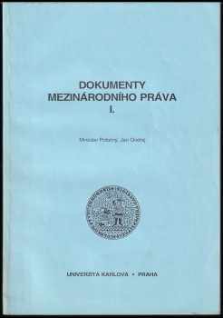 Miroslav Potočný: Dokumenty mezinárodního práva