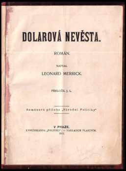 Leonard Merrick: Dolarová nevěsta : román
