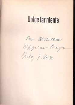 Vítězslav Nezval: Dolce far niente