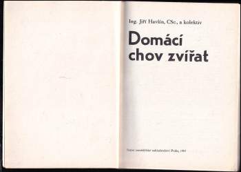Jiří Havlín: Domácí chov zvířat