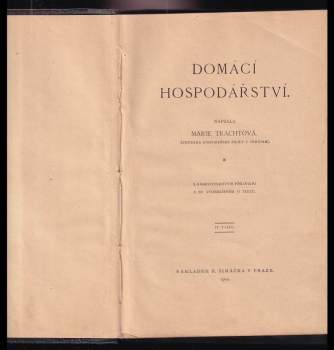 Marie Trachtová: Domácí hospodářství