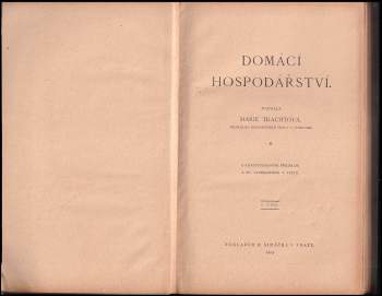 Marie Trachtová: Domácí hospodářství