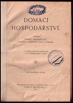 Marie Trachtová: Domácí hospodářství