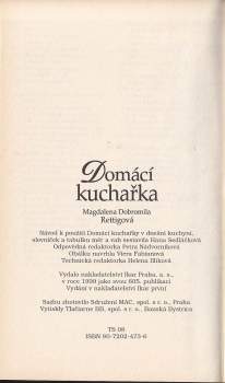 Magdalena Dobromila Rettigová: Domácí kuchařka