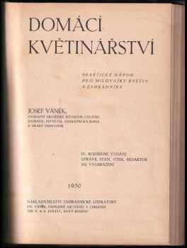 Josef Vaněk: Domácí květinářství