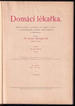 Jenny Springer: Domácí lékařka