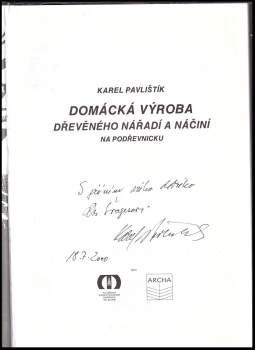 Karel Pavlištík: Domácká výroba dřevěného nářadí a náčiní na Podřevnicku