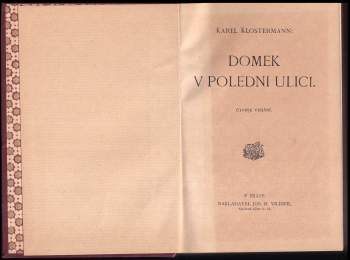 Karel Klostermann: Domek v Polední ulici