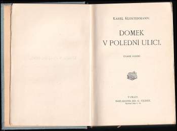 Karel Klostermann: Domek v Polední ulici