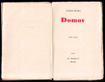 Josef Hora: Domov