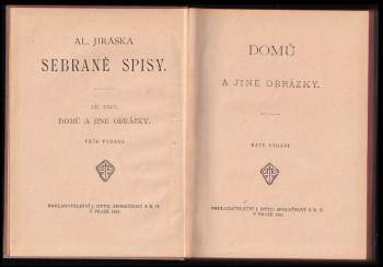Alois Jirásek: Domů a jiné obrázky
