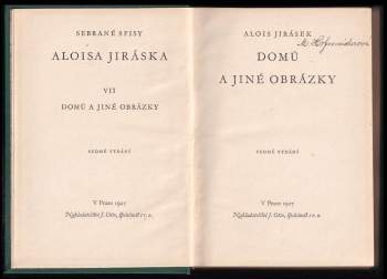 Alois Jirásek: Domů a jiné obrázky