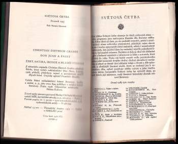 Christian Dietrich Grabbe: Don Juan a Faust ; Žert, satira, ironie a hlubší význam