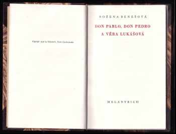 Don Pablo, don Pedro a Věra Lukášová