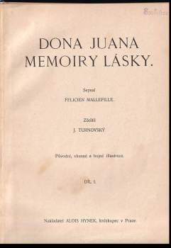 Jean Pierre Félicien Mallefille: Dona Juana memoiry lásky