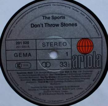 The Sports: Don't Throw Stones