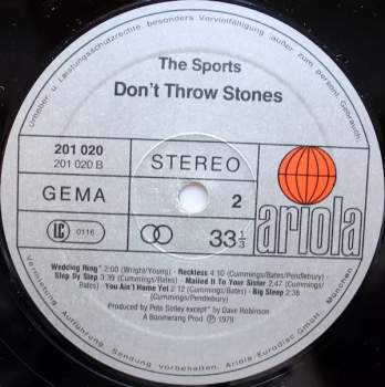 The Sports: Don't Throw Stones