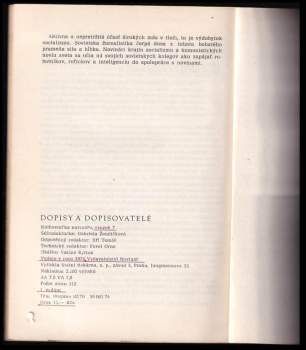 Miloš Marko: Dopisy a dopisovatelé