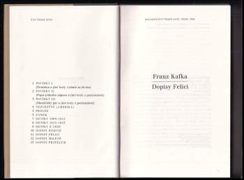 Franz Kafka: Dopisy Felici