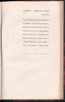Ovidius: Dopisy lásky