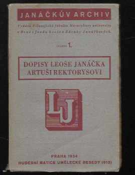 Dopisy Leoše Janáčka Artuši Rektorysovi