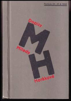 Zdeněk Urbánek: Dopisy Milady Horákové