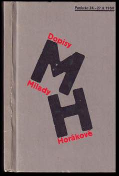 Zdeněk Urbánek: Dopisy Milady Horákové