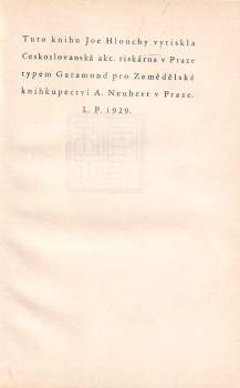 Joe Hloucha: Dopisy neznámého
