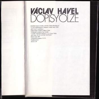 Václav Havel: Dopisy Olze