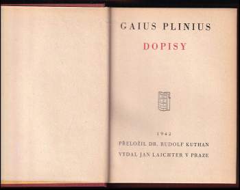 Plinius: Dopisy