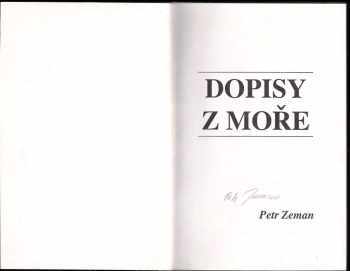 Petr Zeman: Dopisy z moře