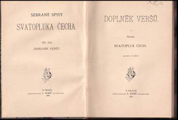 Svatopluk Čech: Doplněk veršů