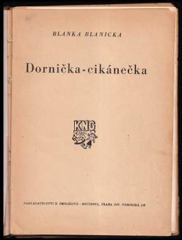 Blanka Blanická: Dornička-cikánečka
