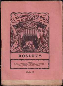 Doslovy a přidánky (1920, Tiskárna Loutkáře) - ID: 110203