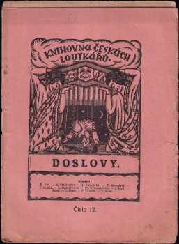 Doslovy a přidánky (1920, Tiskárna Loutkáře) - ID: 110204