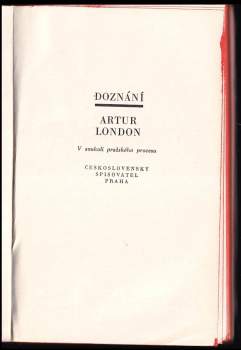 Artur London: Doznání