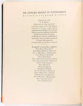 Edvard Beneš: Dr. Edvard Beneš ve fotografii